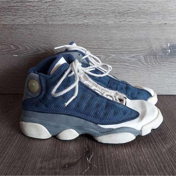 Nike Air Jordan XIII 13 Flint Gray French Blue Size 6Y 134071-441 - Picture 1 of 11